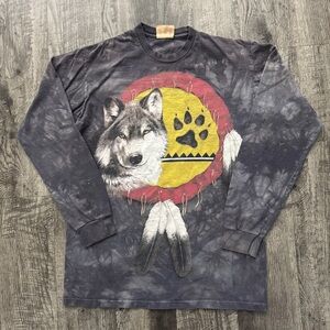 Vintage 2000 The Mountain Wolf Native American T Shirt